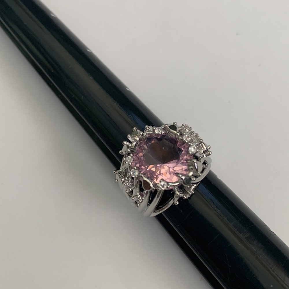 Pink Ruby Diamond Ring - image 2